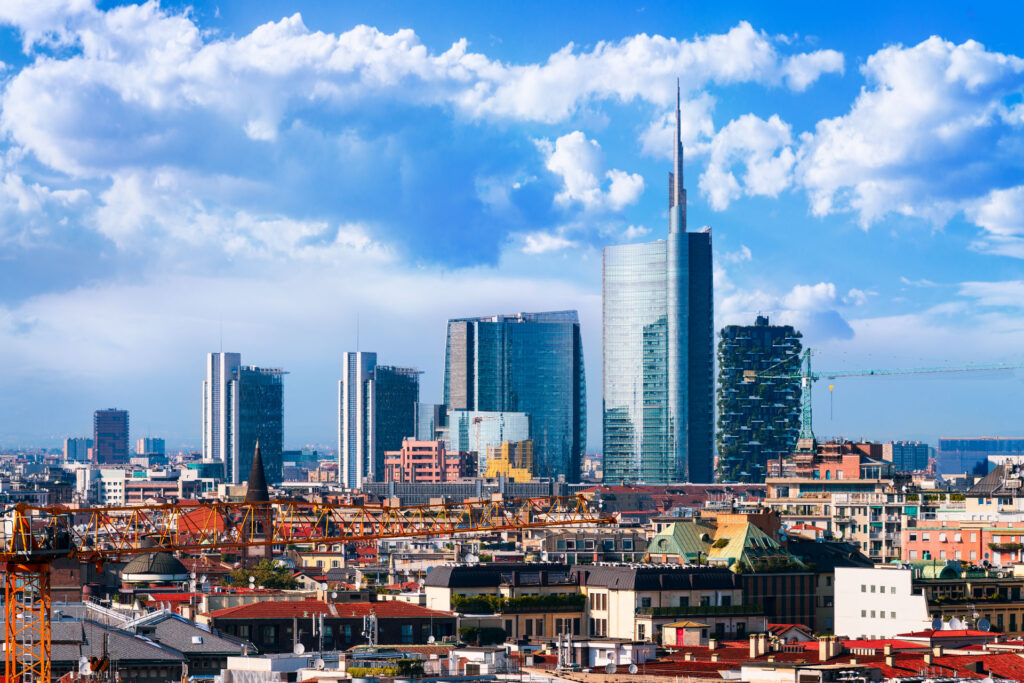 Foto skyline di Milano quartiere Isola