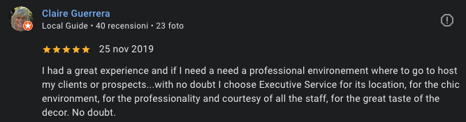 recensione cliente business centre